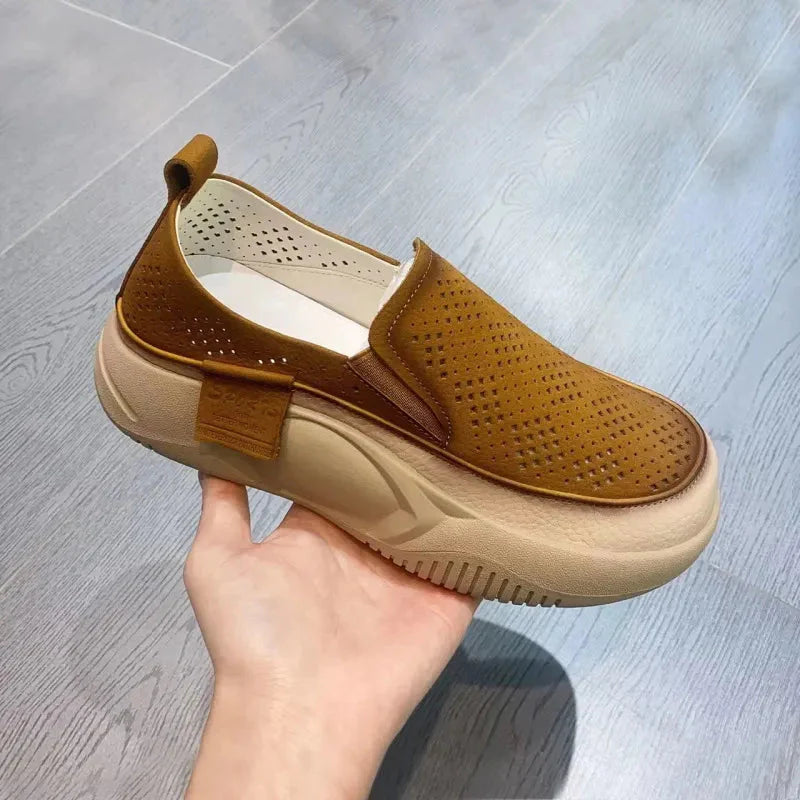 Basket Orthopédique Marron Femme - Chaussure Confortable et Élégante travel b