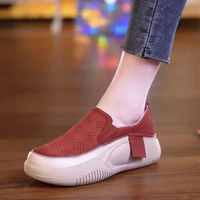 Baskets Elira Pieds Nus En Cuir - Orthopédiques, Légères, Antidérapantes, Sans Lacets, Nombreuses Couleurs