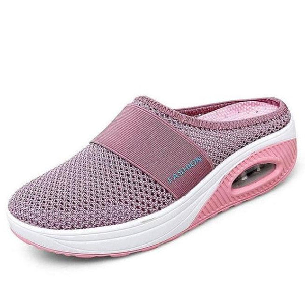 Chaussures orthopédiques diabétiques Rose - Soutien voûte plantaire et prévention complications