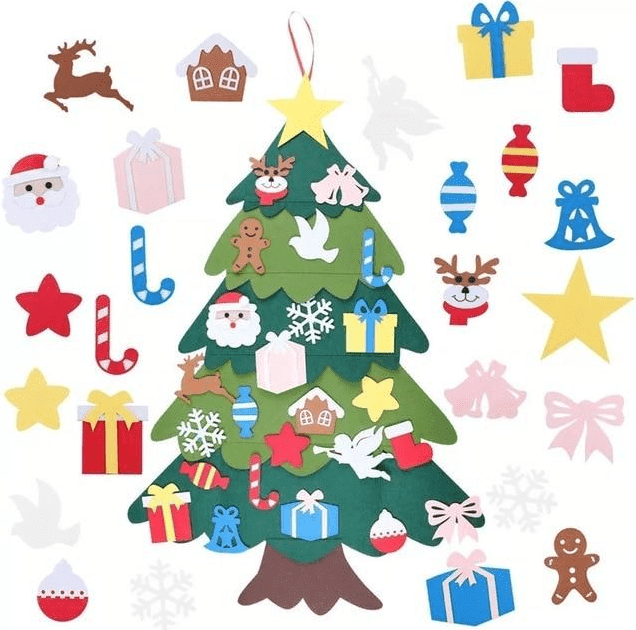 Sapin Montessori Lumineux - Sapin de Noël Unique avec Décorations Personnalisables
