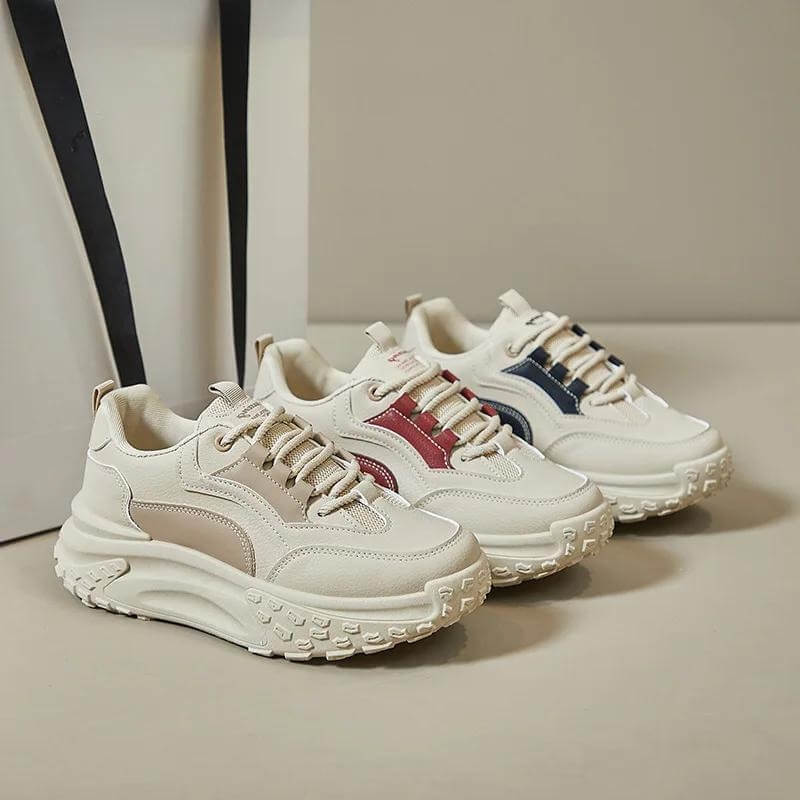 Baskets Confortables ChicWalk en Rouge - Confort Orthopédique et Style Élégant pour une Mode Décontractée