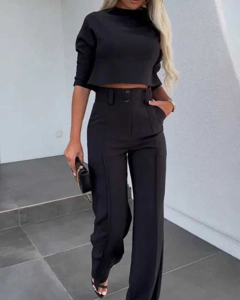Ensemble Pièces Tendance Chloe en Noir - Style Chic et Confortable