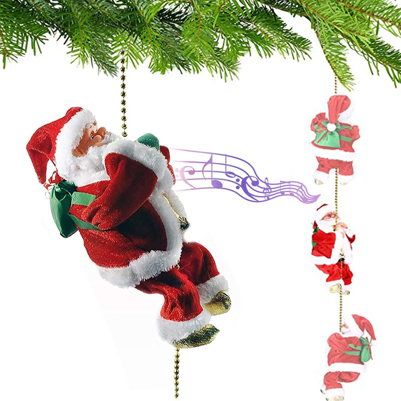 Père Noël Grimpant Décoratif pour une Maison Festive et Chaleureuse