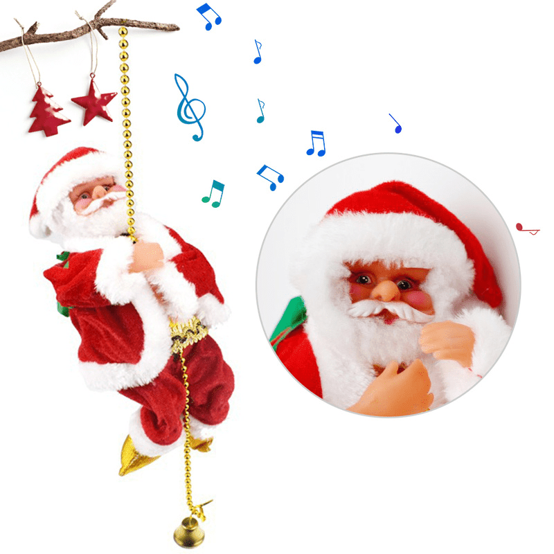 Père Noël Grimpant pour Créer une Ambiance de Noël Magique à la Maison travel