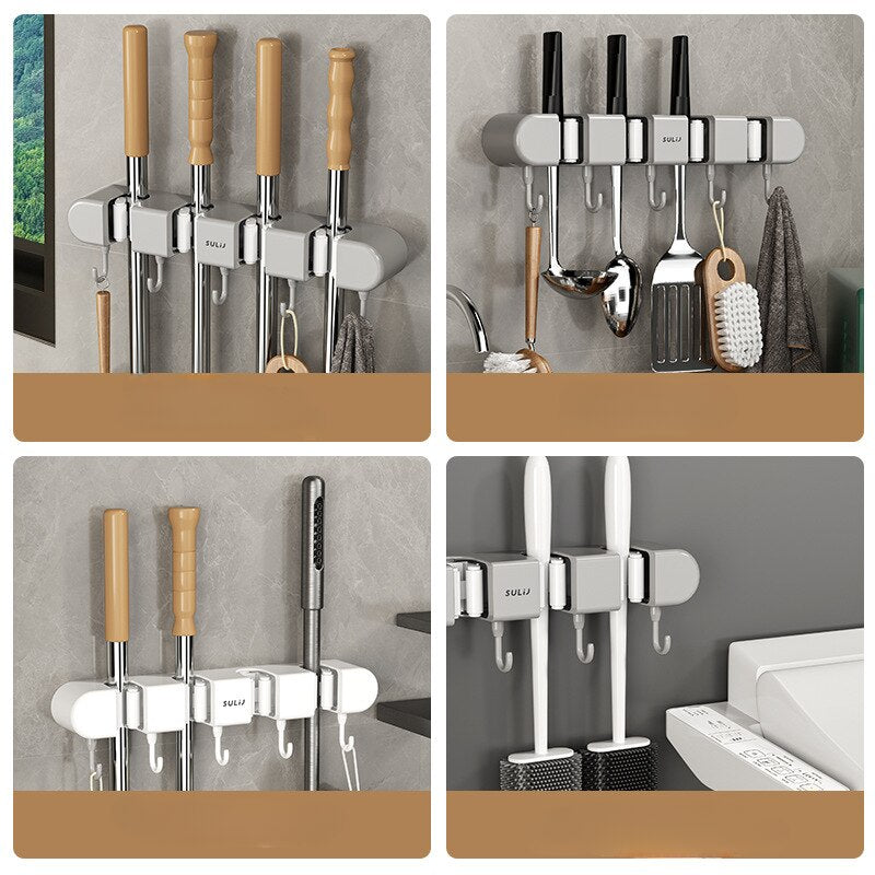 Porte-outils de nettoyage inclus pour une organisation nettoyage sans effort