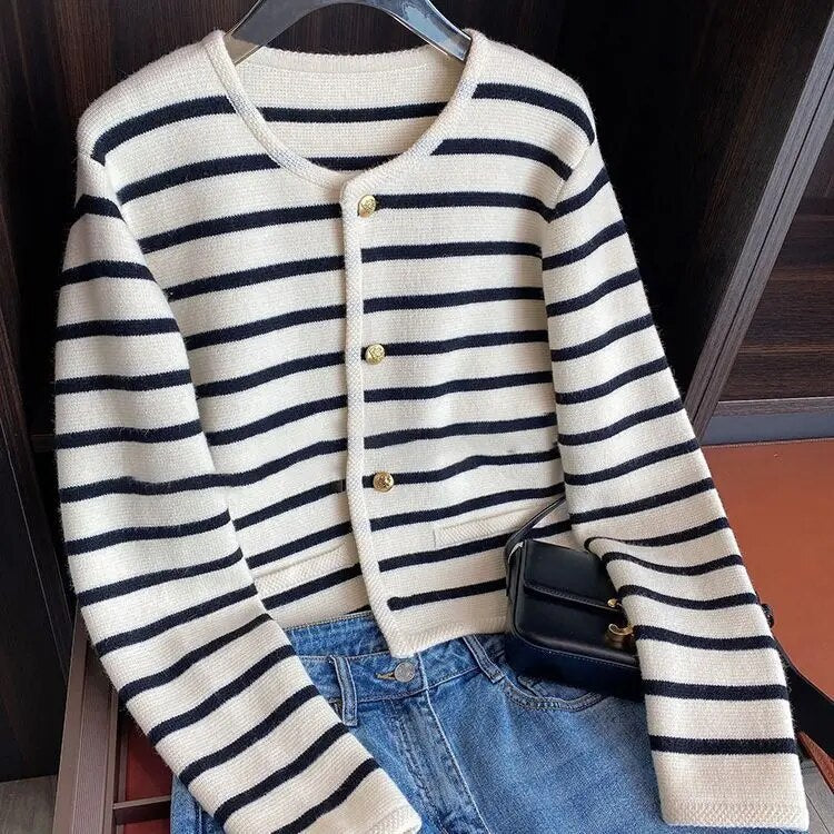 Cardigan à rayures Coco - Confort maximal, style chic, mode féminine travel b