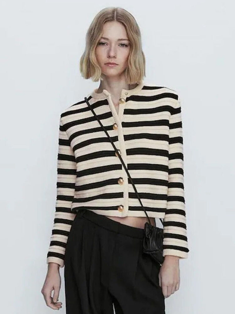 Cardigan à rayures Coco - Confort maximal, style chic, mode féminine