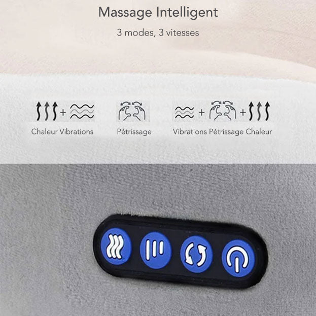 Coussin Masseur Chauffant de Cou et Cervicales - Portable Léger et Pratique dog t