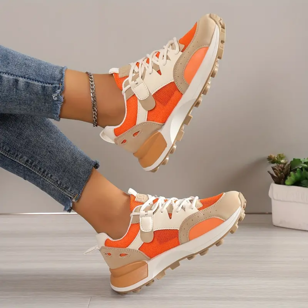 Baskets Ultra Confort en Cuir pour Femmes - Chaussures de Sport Confortables dog