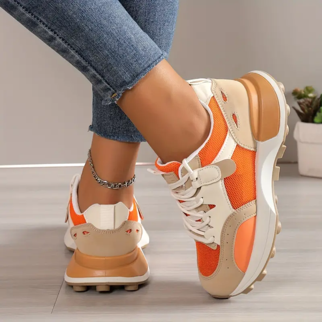 Baskets Ultra Confort en Cuir pour Femmes - Chaussures de Sport Confortables