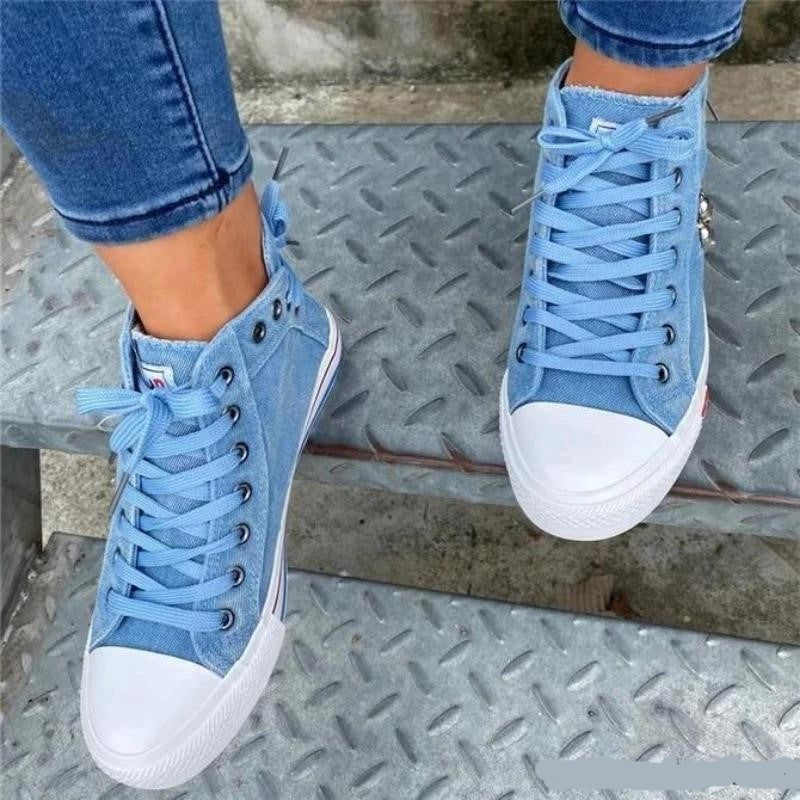 Baskets en denim élégantes à porter au quotidien avec soutien confortable et confort luxueux