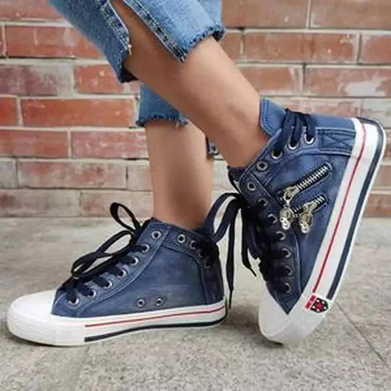 Baskets en denim élégantes à porter au quotidien avec soutien confortable et confort luxueux
