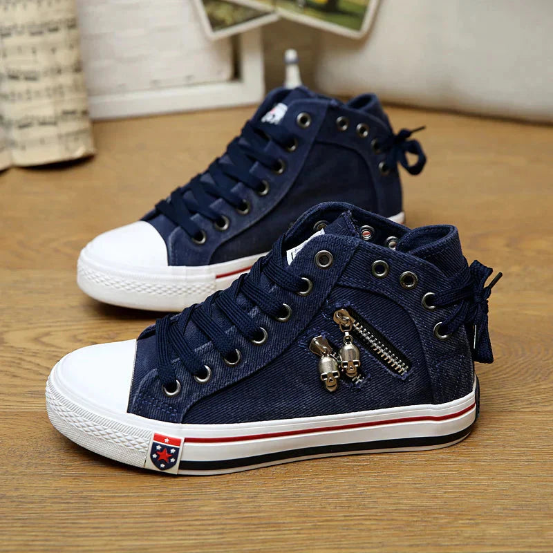 Baskets en denim élégantes à porter au quotidien avec soutien confortable et confort luxueux
