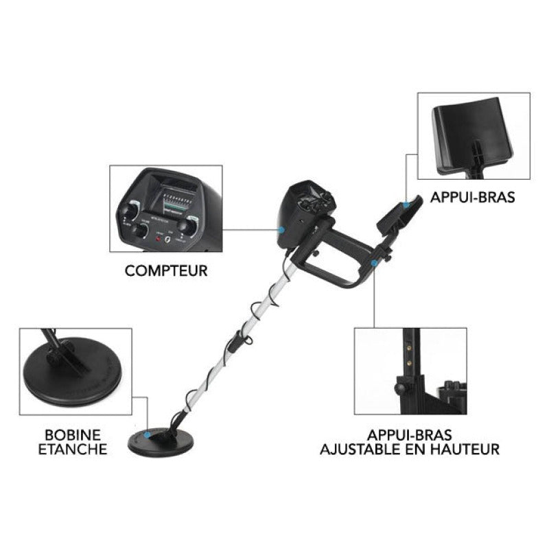 Détecteur de métaux de qualité kit complet pour recherche archéologique tr