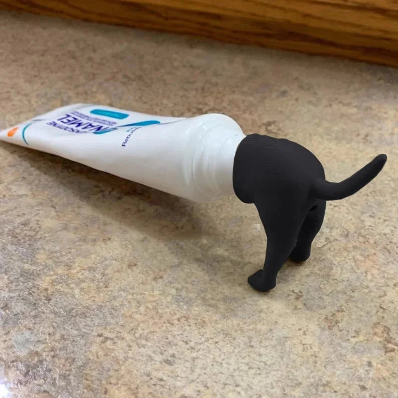 Topper de Tube Dentifrice Noir | Accessoire Rigolo pour Salle de Bain Amusante do