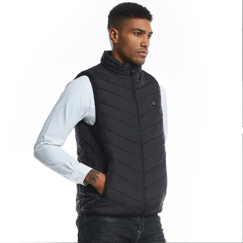 Gilet Chauffant Sans Manche Mixte Zones pour Camping et Randonnée