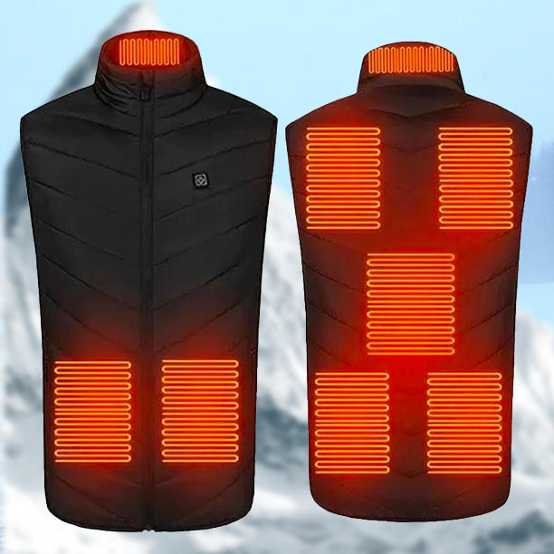Gilet Chauffant Sans Manche Mixte Zones en Noir pour Confort Thermique dog travel
