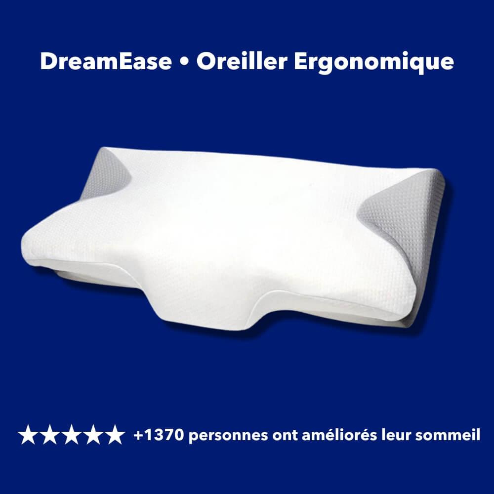 Oreiller confort DreamEase en Mousse Mémoire pour Apnée du Sommeil travel