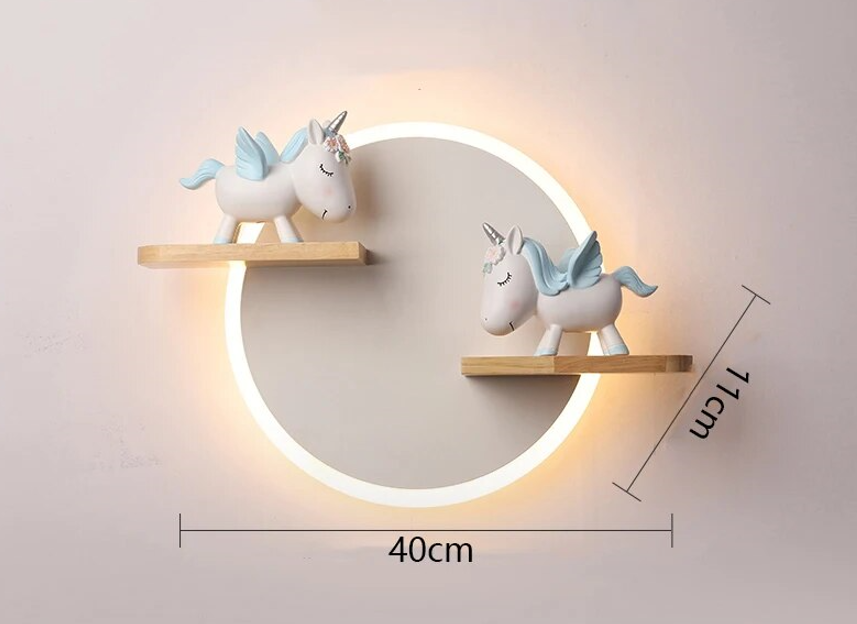 Applique Murale Enfant Licorne Bleue - Design Licorne pour une Ambiance Magique d