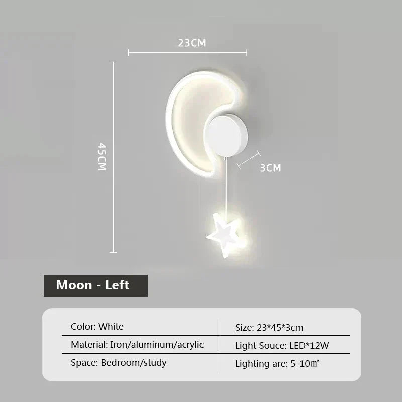 Lampe Murale Nuage Étoile Lune - Blanc Gauche - Éclairage Enfant dog travel bottl