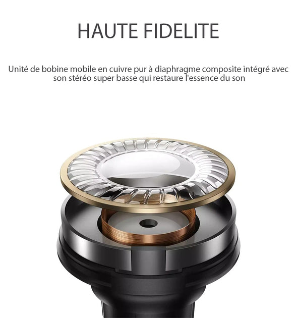 Écouteurs sans fil Bluetooth - Oreillettes kit mains libres offrant une qualité sonore supérieure pour une immersion totale