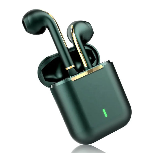 Écouteurs Bluetooth Vert - Design ergonomique, qualité sonore et contrôle tactile