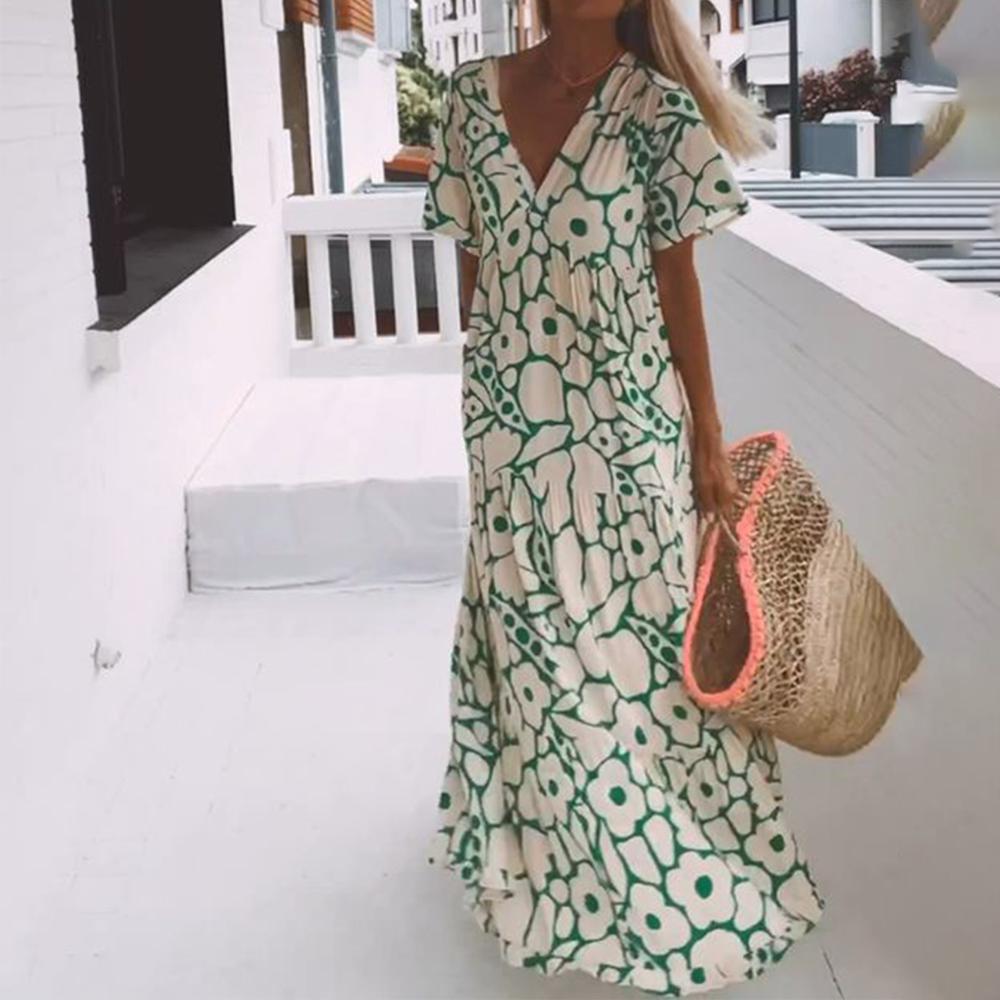Robe Longue Élégante Bohème XS en Chic Confort Haute Qualité le