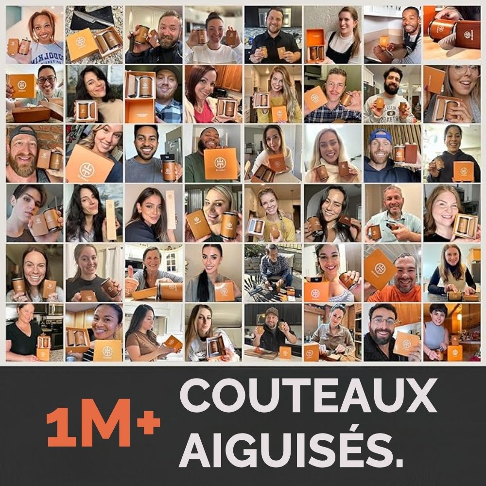 Aiguiseur de Couteaux à Diamant en Acier Inoxydable pour Affûtage Professionnel d