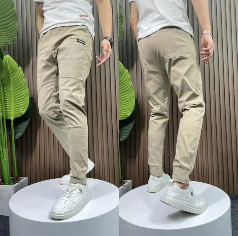 Pantalon cargo extensible Fardi - Beige extensible et flexible