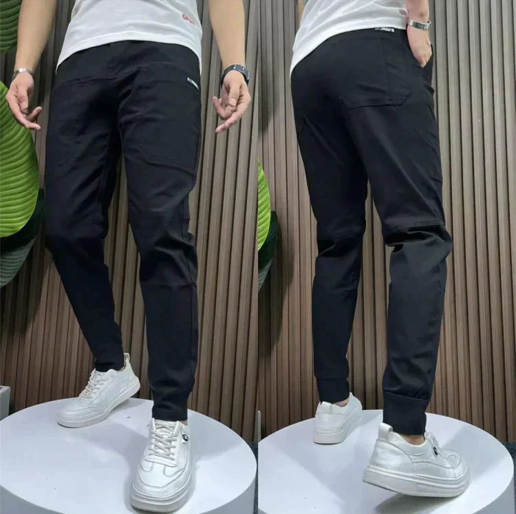 Pantalon cargo extensible Fardi - Noir style décontracté et léger travel bott
