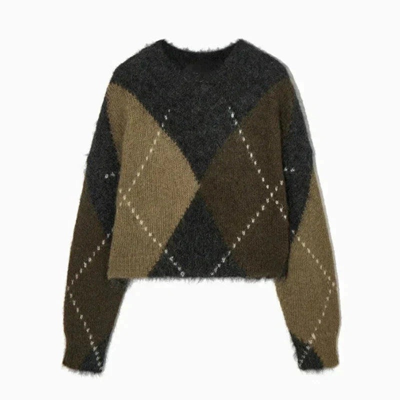 Pull hyper doux Femka avec motifs géométriques et tricot traditionnel travel