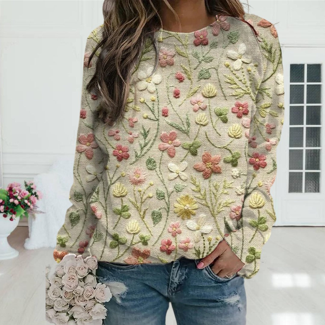 Pull printanier Flora - Taille S - Style contemporain et élégance décontractée pour un look féminin