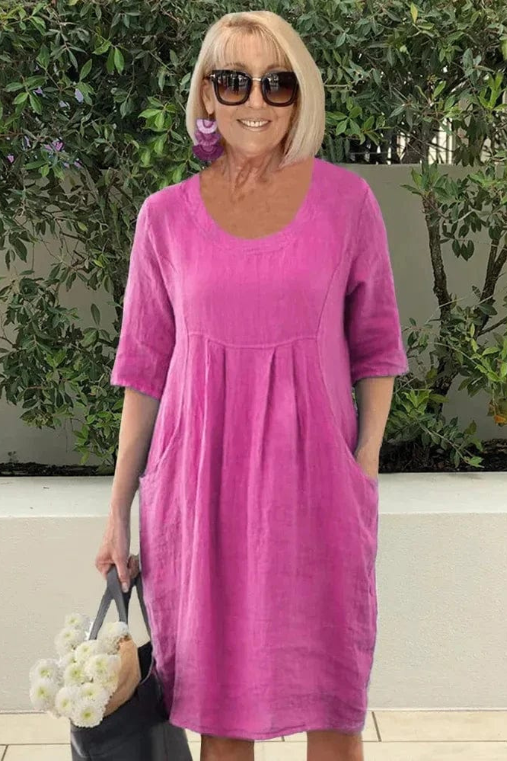 Robe d'été Florine avec poches pour femme, style décontracté et confort léger dog