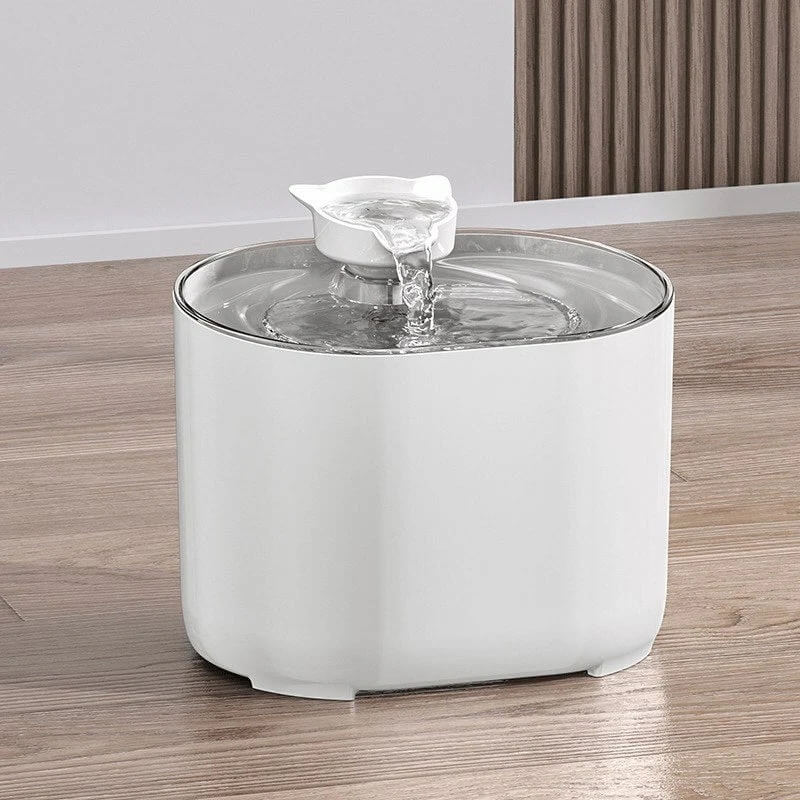 Fontaine à Eau pour Chat avec Filtre Eauflow - Blanc, Environnement Apaisant pour Chat