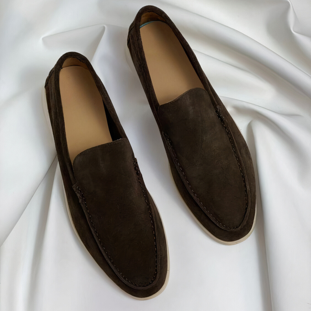 Mocassins en Cuir Marron Vintage - Héritage en Cuir et Style Intemporel trave