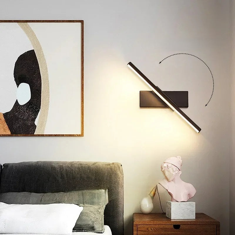 Lampe Murale LED Moderne Blanc 50cm Décoration Contemporaine Métal de Haute Qualité