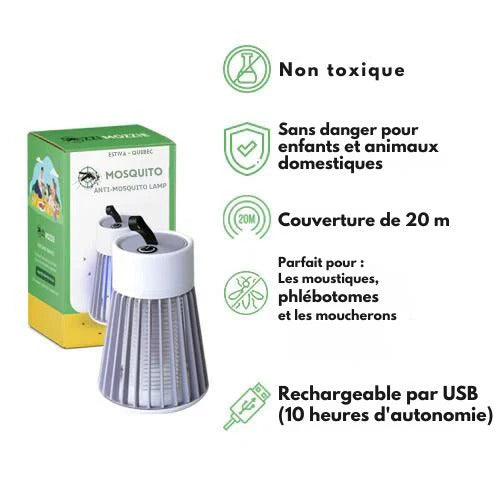 Lampe Anti-moustiques InsectGuard | Solution sans produits chimiques pour protection contre moustiques