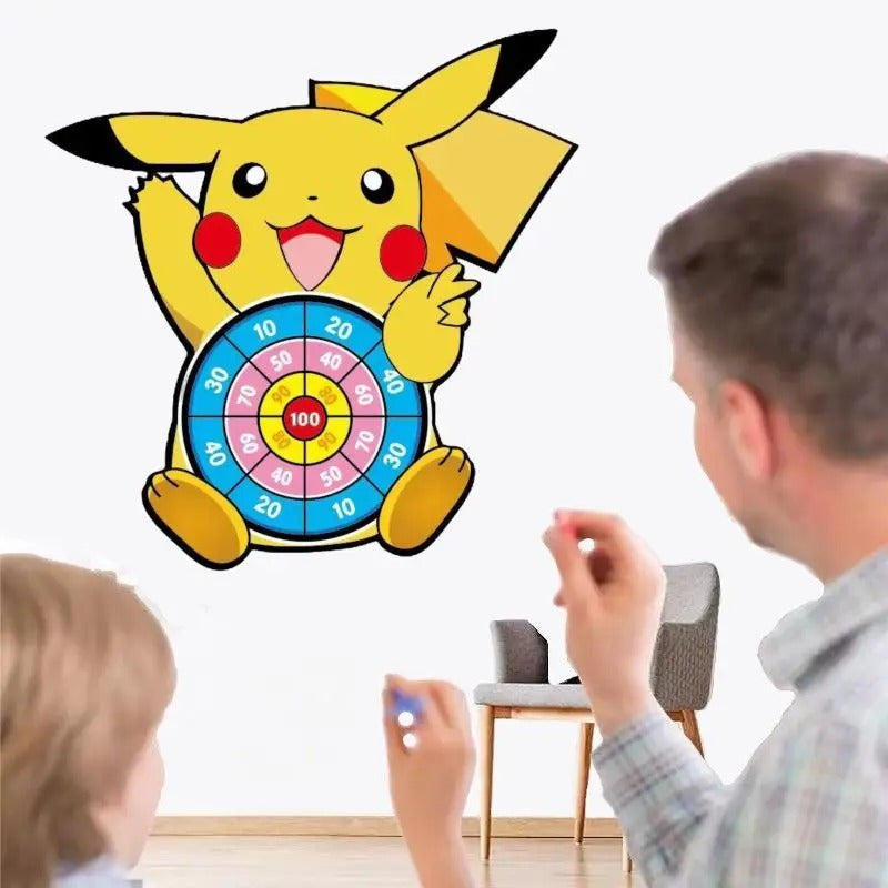 Jeu de Fléchettes Pokémon Amusant pour Enfants - Installation facile avec auto-clamping arms