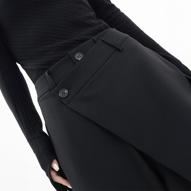 Pantalon ample Julia coupe asymétrique style rétro d
