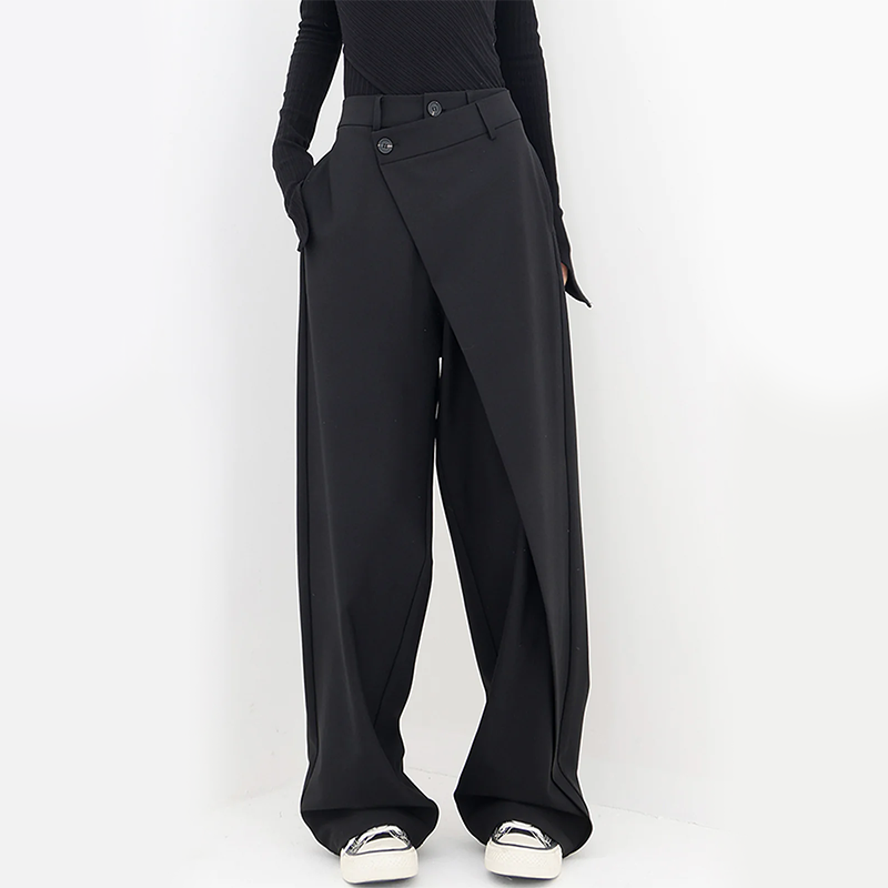 Pantalon ample Julia coupe asymétrique style rétro d