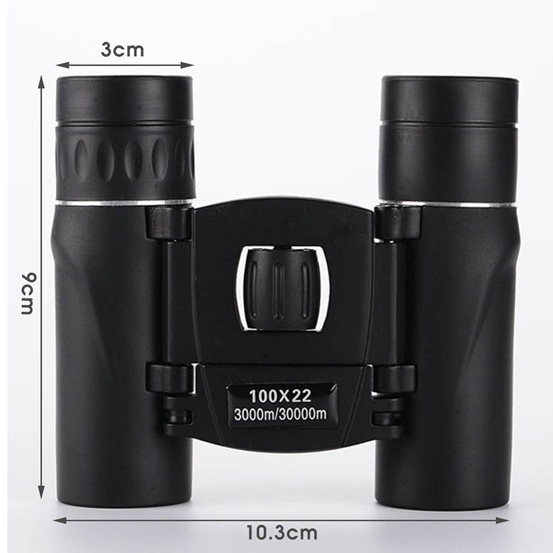 Jumelles de randonnée 100x22 - Zoom Puissant, Design Pliable, Mécanisme Mise au Point