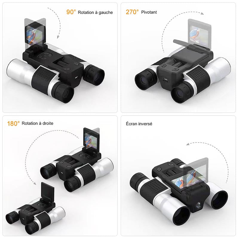 Jumelles numérique 12X32 - Design compact idéal pour transporter facilement t