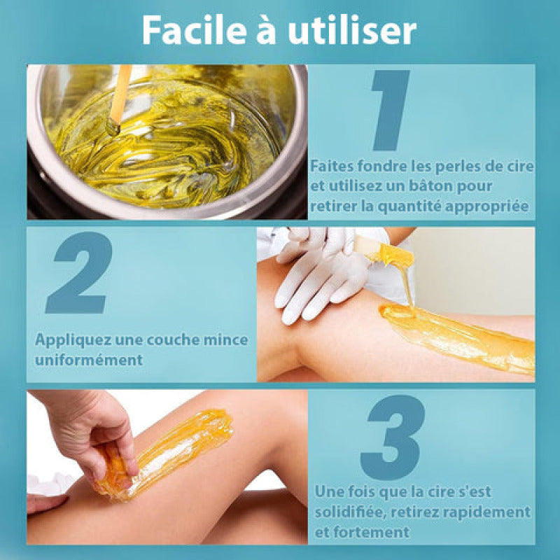 Chauffe-cire électrique de qualité de 500 ml, idéal pour une épilation efficace et agréable à la maison.
