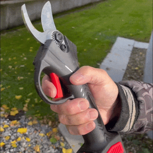 Sécateur électrique sans fil de qualité, léger et ergonomique, idéal pour tailler branches jusqu