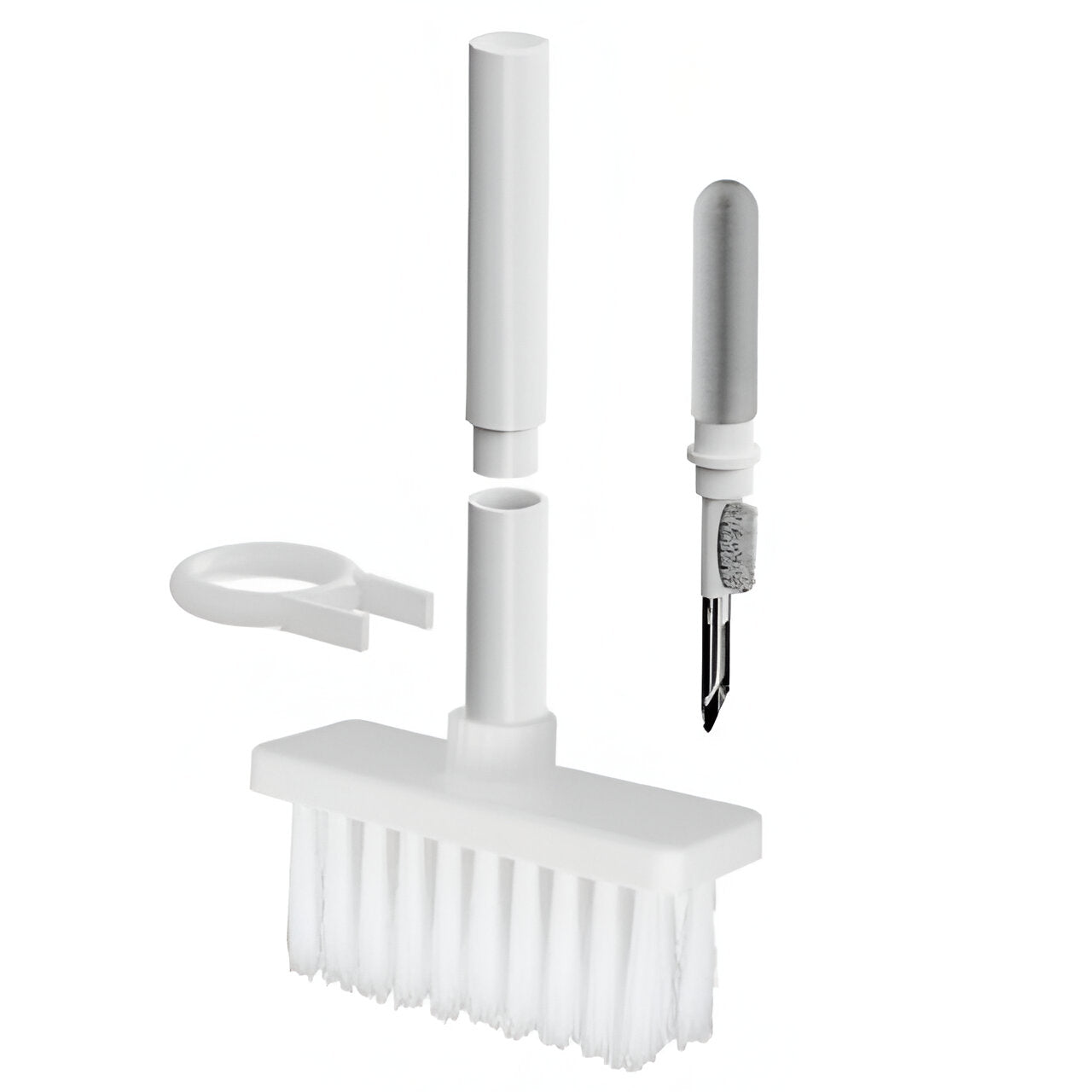 Compact and Efficient White Keyboard Cleaning Brush Kit by Juiil travel bottl