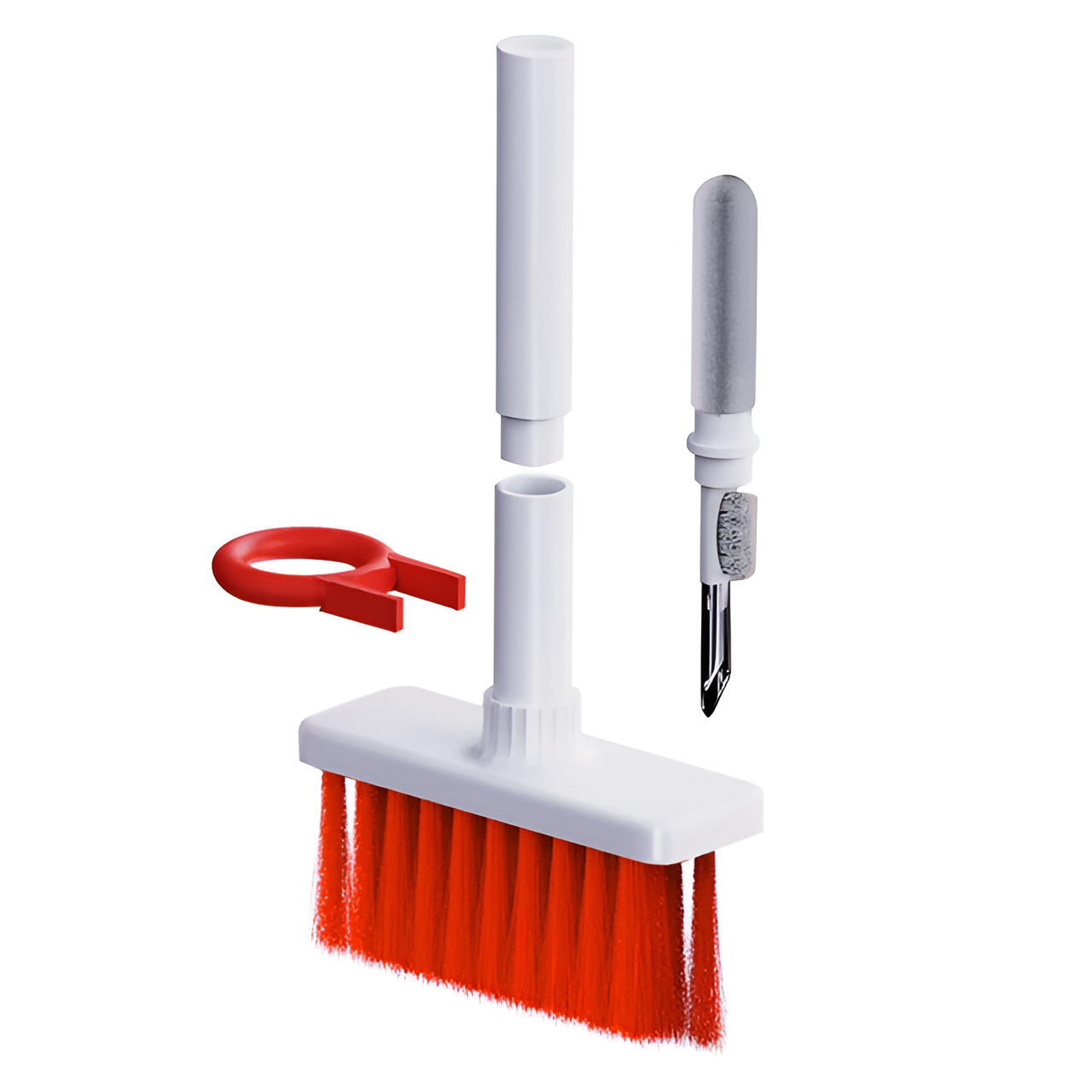 Stylish White and Red Design Keyboard Cleaning Brush Kit by Juiil