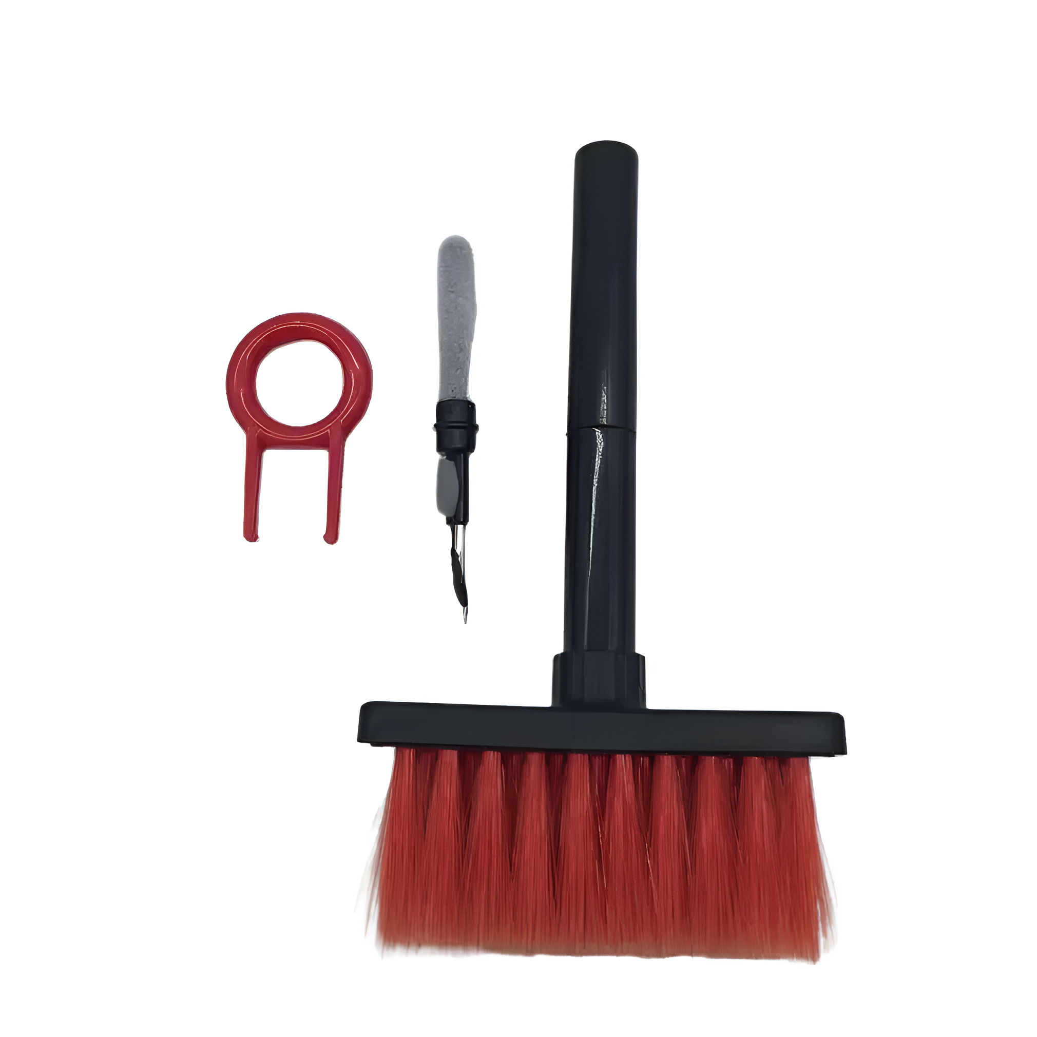 Vibrant Red Scrub and Brush Set for Keyboards by Juiil