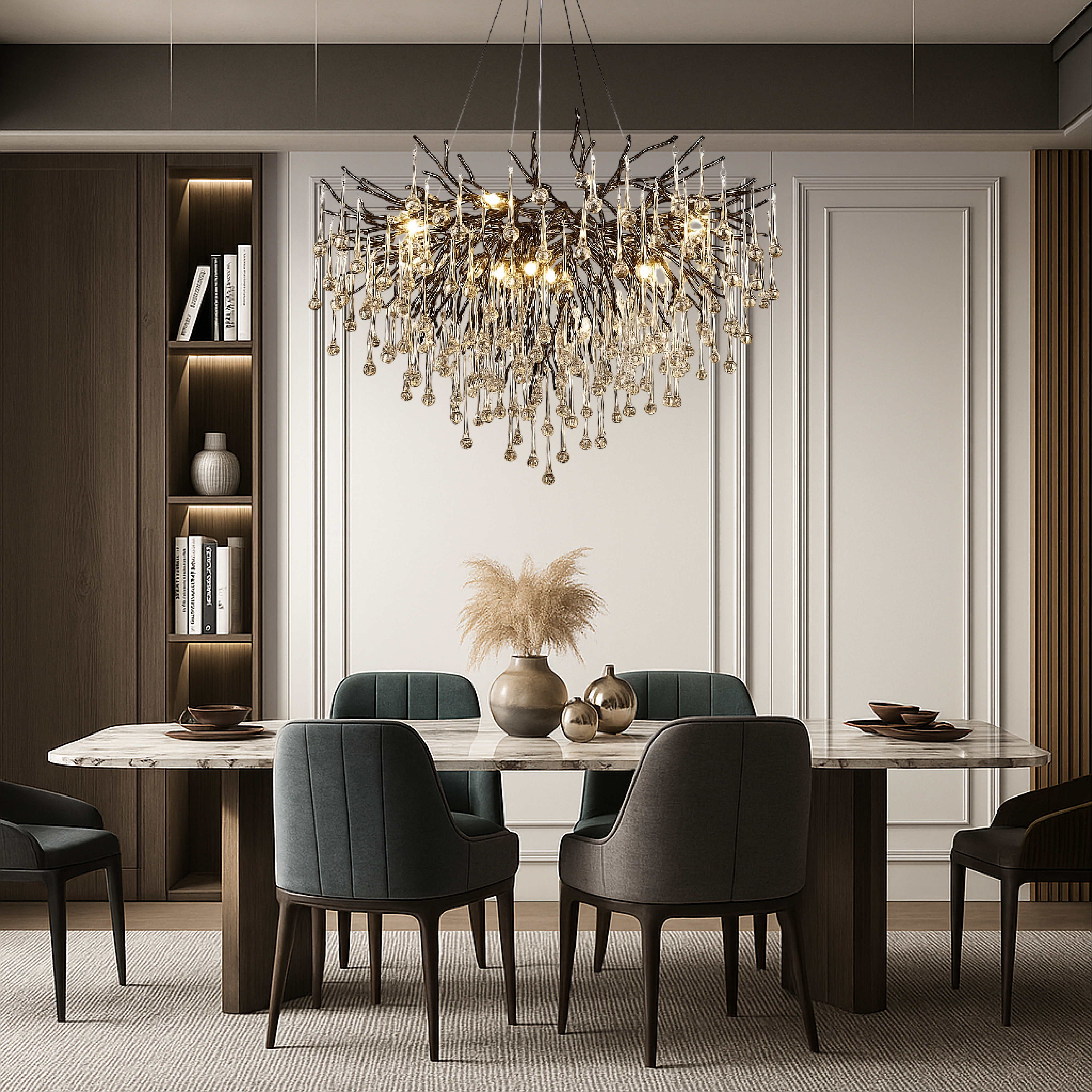 Lustre noir Raindrop