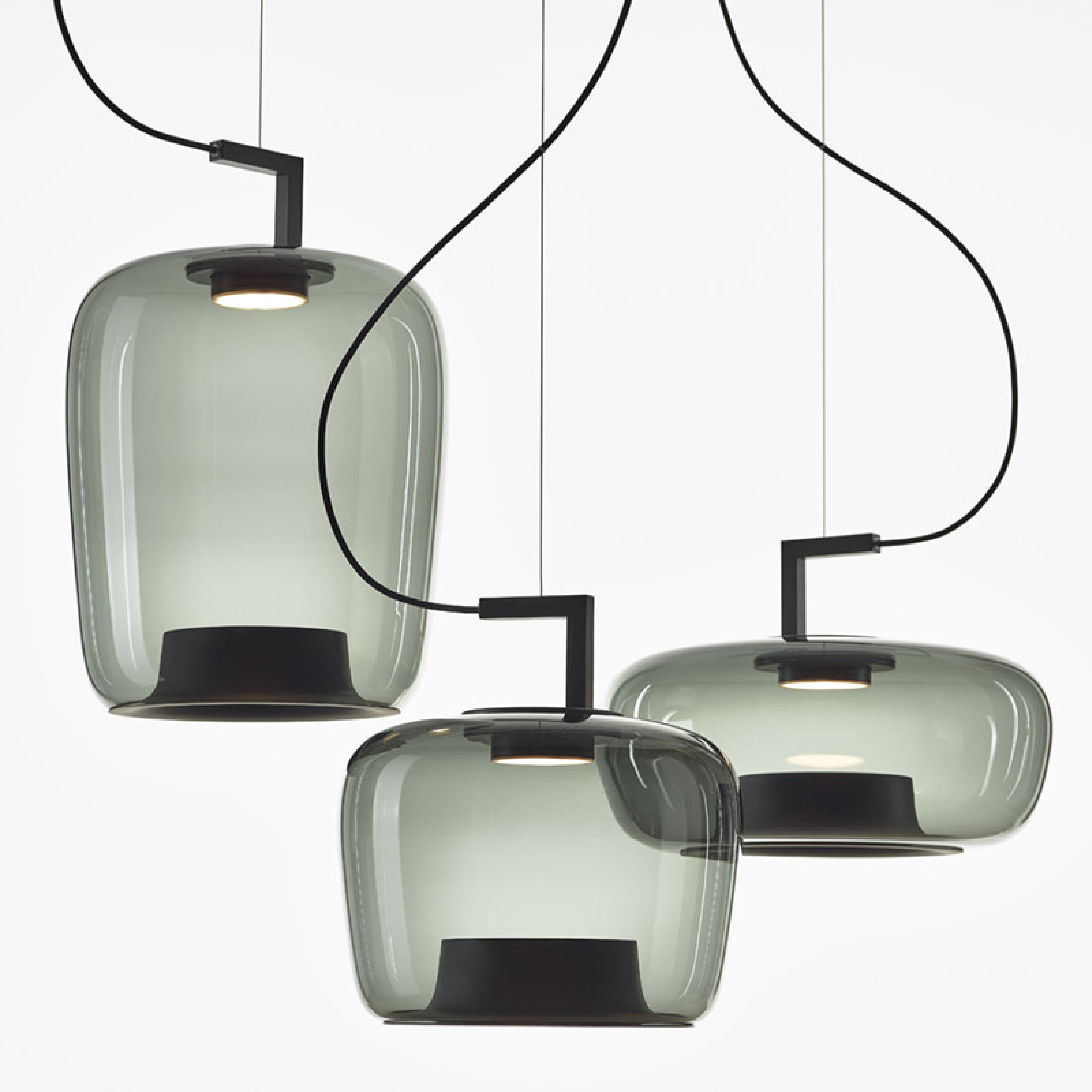 Lampe pendante en verre de Jaura