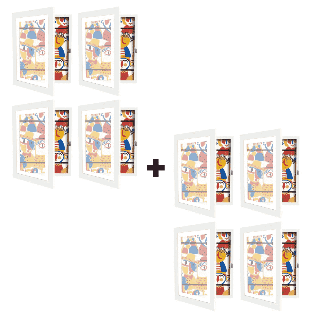 Cadre art enfants KreativFrame Blanc Lot de, ou galeries pour espace bien rangé